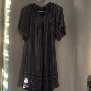 Lucky Brand Purple and Black Striped Dress